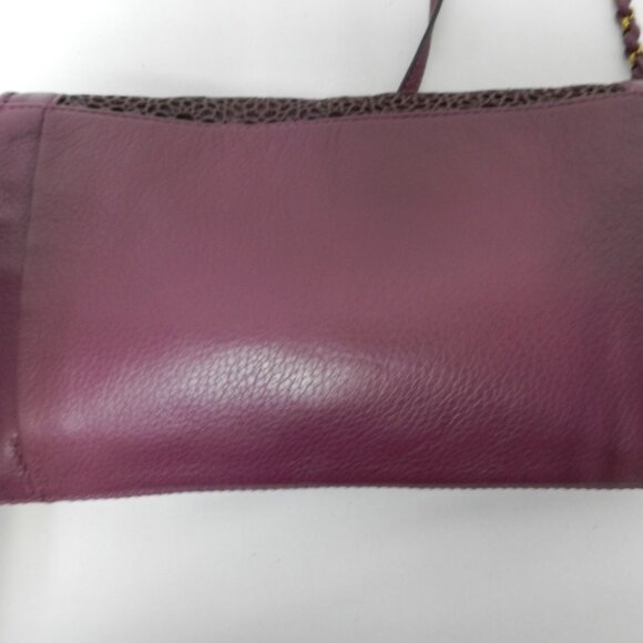 Elliott Lucca perforated purple Leather Crossbody bag purse clutch Convertible - Picture 5 of 12